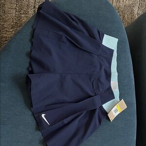 Nike Women's Navy Skort with Light Blue Waistband